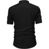 imageNITAGUT Mens Linen Henley Shirt Half Sleeve Beach Yoga Casual Fit Tops
