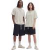 imageNITAGUT Mens Oversized Cotton TShirts Vintage Unisex Short Sleeves Loose Streetwear Casual Wash Solid Basic Tops TeeBeige