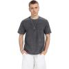 imageNITAGUT Mens Oversized Cotton TShirts Vintage Unisex Short Sleeves Loose Streetwear Casual Wash Solid Basic Tops TeeBlackGrayBeige