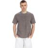 imageNITAGUT Mens Oversized Cotton TShirts Vintage Unisex Short Sleeves Loose Streetwear Casual Wash Solid Basic Tops TeeKhaki