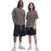 imageNITAGUT Mens Oversized Cotton TShirts Vintage Unisex Short Sleeves Loose Streetwear Casual Wash Solid Basic Tops TeeKhaki