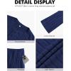 imageNITAGUT Mens Pajama Set Henley Collar Loungewear Long Sleeved Buttoned Sleepwear 2 Piece Pjs with PocketsNavy Blue