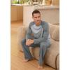 imageNITAGUT Mens Pajama Set Long Sleeve Sleepwear 2 Piece Loungewear with Pockets Soft Comfy NightwearDark Grey