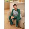 imageNITAGUT Mens Pajama Set Long Sleeve Sleepwear 2 Piece Loungewear with Pockets Soft Comfy NightwearGreen