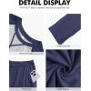 imageNITAGUT Mens Pajama Set Long Sleeve Sleepwear 2 Piece Loungewear with Pockets Soft Comfy NightwearNavy Blue