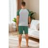 imageNITAGUT Mens Pajama Set Summer 2 Piece Loungewear Short Sleeve Pjs Sleepwear with Pockets Soft Comfy NightwearGreen