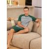 imageNITAGUT Mens Pajama Set Summer 2 Piece Loungewear Short Sleeve Pjs Sleepwear with Pockets Soft Comfy NightwearGreen