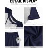 imageNITAGUT Mens Pajama Set Summer 2 Piece Loungewear Short Sleeve Pjs Sleepwear with Pockets Soft Comfy NightwearNavy Blue