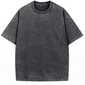 imageNITAGUT Mens Oversized Cotton TShirts Vintage Unisex Short Sleeves Loose Streetwear Casual Wash Solid Basic Tops Tee01black