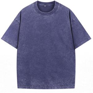 imageNITAGUT Mens Oversized Cotton TShirts Vintage Unisex Short Sleeves Loose Streetwear Casual Wash Solid Basic Tops TeeBlue
