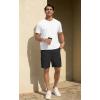 image:imageNITAGUT Mens Cargo Shorts 7 Casual Drawstring Elastic Waist Summer Vacation Shorts with Utility Flap PocketsBlack