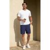 image:imageNITAGUT Mens Cargo Shorts 7 Casual Drawstring Elastic Waist Summer Vacation Shorts with Utility Flap PocketsBlue