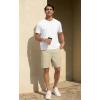 image:imageNITAGUT Mens Cargo Shorts 7 Casual Drawstring Elastic Waist Summer Vacation Shorts with Utility Flap PocketsKhaki