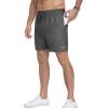 image:imageNITAGUT Mens Casual Cotton Shorts  55 Elastic Waist Drawstring Summer Beach Lightweight Shorts with PocketsBlack