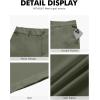 image:imageNITAGUT Mens Lightweight Casual Shorts 7 Golf Summer Shorts Breathable Stretch Work Flat Front Shorts with MultiPocketArmy Green