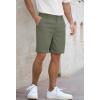 image:imageNITAGUT Mens Lightweight Casual Shorts 7 Golf Summer Shorts Breathable Stretch Work Flat Front Shorts with MultiPocketArmy Green