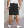 image:imageNITAGUT Mens Lightweight Casual Shorts 7 Golf Summer Shorts Breathable Stretch Work Flat Front Shorts with MultiPocketBlack