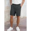 image:imageNITAGUT Mens Lightweight Casual Shorts 7 Golf Summer Shorts Breathable Stretch Work Flat Front Shorts with MultiPocketDark Grey