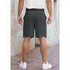 image:imageNITAGUT Mens Lightweight Casual Shorts 7 Golf Summer Shorts Breathable Stretch Work Flat Front Shorts with MultiPocketDark Grey