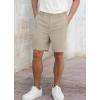 image:imageNITAGUT Mens Lightweight Casual Shorts 7 Golf Summer Shorts Breathable Stretch Work Flat Front Shorts with MultiPocketGrey Beige