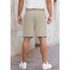 image:imageNITAGUT Mens Lightweight Casual Shorts 7 Golf Summer Shorts Breathable Stretch Work Flat Front Shorts with MultiPocketGrey Beige