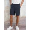 image:imageNITAGUT Mens Lightweight Casual Shorts 7 Golf Summer Shorts Breathable Stretch Work Flat Front Shorts with MultiPocketNavy Blue
