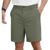 image:imageNITAGUT Mens Lightweight Casual Shorts 7 Golf Summer Shorts Breathable Stretch Work Flat Front Shorts with MultiPocketArmy Green