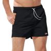 image:imageNITAGUT Mens Swimwear Sports Running Shorts Swim Trunks Quick Dry Lightweight with Pocket1black