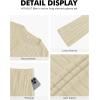 image:imageNITAGUT Mens Pajama Set Henley Collar Loungewear Long Sleeved Buttoned Sleepwear 2 Piece Pjs with PocketsBeige
