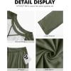 image:imageNITAGUT Mens Pajama Set Long Sleeve Sleepwear 2 Piece Loungewear with Pockets Soft Comfy NightwearArmy Green