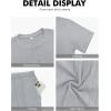 image:imageNITAGUT Mens Summer Pajama Set Lightweight Loungewear Short Sleeve Henley Top amp Sleep Shorts 2 Piece Stretch Lounge SetGrey