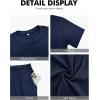 image:imageNITAGUT Mens Summer Pajama Set Lightweight Loungewear Short Sleeve Henley Top amp Sleep Shorts 2 Piece Stretch Lounge SetNavy Blue