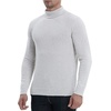 image:imageNITAGUT Mens Casual Slim Fit Basic Sweaters Knitted Thermal Turtleneck Pullover SweaterSnow Ash