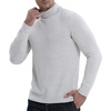 image:imageNITAGUT Mens Casual Slim Fit Basic Sweaters Knitted Thermal Turtleneck Pullover SweaterSnow Ash