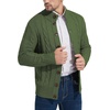 image:imageNITAGUT Mens Long Sleeve Stand Collar Cardigan Sweaters Button Down Cable Knitted SweaterForest Green