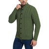 image:imageNITAGUT Mens Long Sleeve Stand Collar Cardigan Sweaters Button Down Cable Knitted SweaterForest Green
