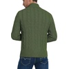 image:imageNITAGUT Mens Long Sleeve Stand Collar Cardigan Sweaters Button Down Cable Knitted SweaterForest Green