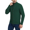image:imageNITAGUT Mens Long Sleeve Stand Collar Cardigan Sweaters Button Down Cable Knitted SweaterGrass Green