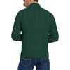 image:imageNITAGUT Mens Long Sleeve Stand Collar Cardigan Sweaters Button Down Cable Knitted SweaterGrass Green