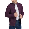image:imageNITAGUT Mens Long Sleeve Stand Collar Cardigan Sweaters Button Down Cable Knitted SweaterPurple Red