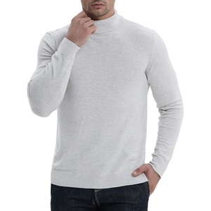image:imageNITAGUT Mens Casual Slim Fit Basic Sweaters Knitted Thermal Turtleneck Pullover SweaterSnow Ash
