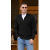 image:imageNITAGUT Mens Cardigan Sweater Stand Collar Full Zip Up Sweater Slim Fit Casual Knit for WinterBlack