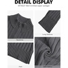 image:imageNITAGUT Mens Cardigan Sweater Stand Collar Full Zip Up Sweater Slim Fit Casual Knit for WinterDark Grey