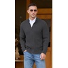 image:imageNITAGUT Mens Cardigan Sweater Stand Collar Full Zip Up Sweater Slim Fit Casual Knit for WinterDark Grey