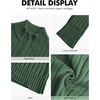 image:imageNITAGUT Mens Cardigan Sweater Stand Collar Full Zip Up Sweater Slim Fit Casual Knit for WinterGreen