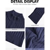 image:imageNITAGUT Mens Cardigan Sweater Stand Collar Full Zip Up Sweater Slim Fit Casual Knit for WinterNavy Blue