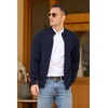 image:imageNITAGUT Mens Cardigan Sweater Stand Collar Full Zip Up Sweater Slim Fit Casual Knit for WinterNavy Blue