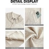 image:imageNITAGUT Mens Cardigan Sweater with Pockets Full Zip Up Stand Collar Cardigan Long Sleeve Knitted SweatersBeige