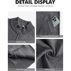 image:imageNITAGUT Mens Cardigan Sweater with Pockets Full Zip Up Stand Collar Cardigan Long Sleeve Knitted SweatersDark Grey