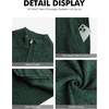 image:imageNITAGUT Mens Cardigan Sweater with Pockets Full Zip Up Stand Collar Cardigan Long Sleeve Knitted SweatersGreen
